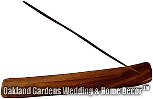 Sandalwood, Frankincense, Egyptian Musk, Mango Butter, Nag Champa, Rain - Premium Choice Natural Incense by Oakland Gardens (All 6 Incense Types + Wooden Boat)
