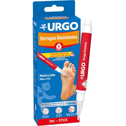 Urgo - Verrugas Resistentes - Tratamiento para las verrugas más difíciles - Stick de 2 ml, 28 aplicaciones