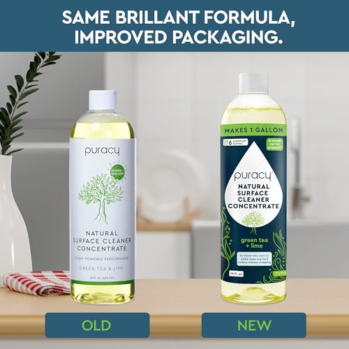 Puracy PMSCC16-1 99.9% Natural All Purpose Cleaner Concentrate - Makes 128Oz Multi Purpose Cleaner - Green Tea & Lime - Surface Cleaner, Floor Cleaner, Kitchen, Cleaner, Bathroom Cleaner thumb #5