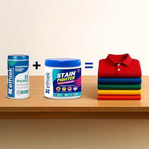 Image of Ethiek Add-On Powder | Powerful Stain Remover | Formulated for Coloured Clothes | Zero Chlorine Bleach, 400 gms