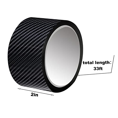 Car Sticker Door Entry Guards Scratch Cover Protector 5D Carbon Fiber Rubber Car Door Edge Guards Door Sill Wrap Film Universal Side Skirt Patch Bumper Guard Scratch Protection Strip (2 Inches*33Ft) #TOP5