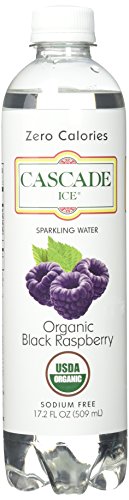 Cascade Ice Organic Sparkling Water, Black Raspberry, 17.2 Fl. Oz (Pack of 12)
