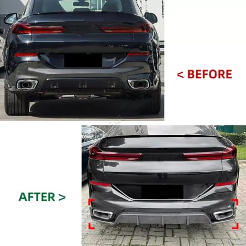 Protecteur d'angle latéral BMW X6 G06 contre chocs et diffuseur noir