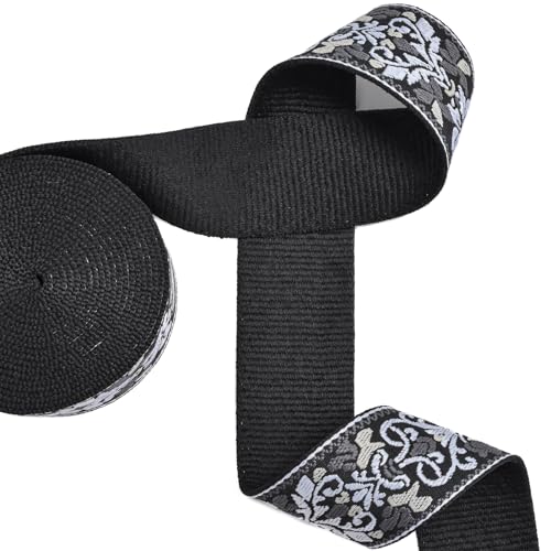 Image of SHEING Cotton Webbing 1.5 inch 2 inch - Polycotton Webbing, 5 Yards Heavy Webbing Straps for Arts and Crafts, Purse Strap, Camera Strap, Guitar Strap, Luggage, Slings