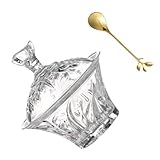 PartyKindom 1Satz Transparentes Cubilose Dessertschalen mit Deckel Löffel und Untertasse für Gedünstete Eierschalen und Desserts Servierschalen für Partys und Besondere