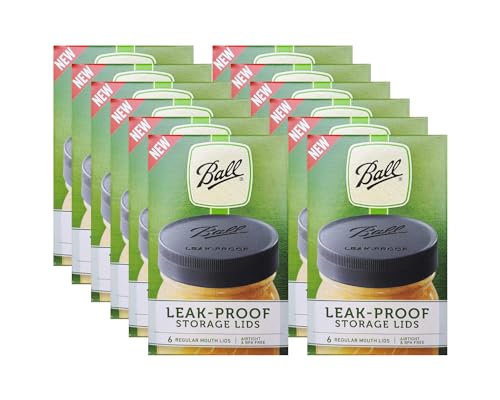 Ball Mason Jar Leak-Proof Lids, Regular Mouth, 6 CT (Pack of 12)