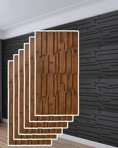 Paneles de pared 3D, revestimiento acústico de poliuretano para decoración de interiores, insonorización, para baño, balcón, dormitorio y sala de estar, diseño cóncavo y convexo