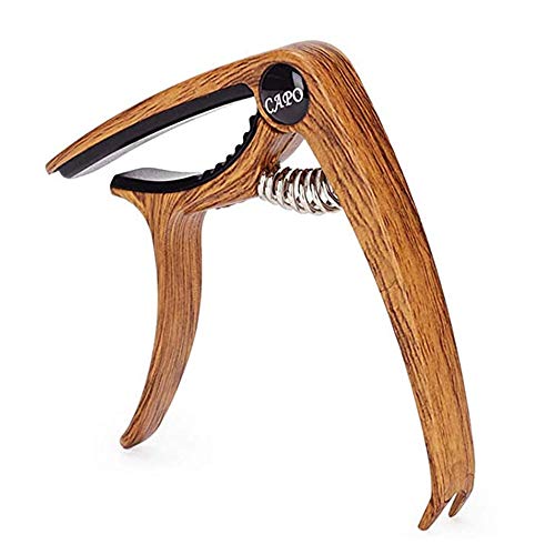 Zinc Alloy Guitar Capo for Acoustic and Electric Guitars, Ukulele,Mandolin,Banjo,Classical Guitar Accessories (Rosewood)
