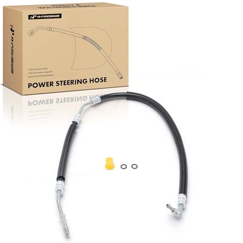 A-Premium Power Steering Pressure Hose Line Assembly Compatible with Jeep Wrangler 2007 2008 2009 2010 2011, 3.8L, with O-ring, Pump To Gear/Rack Pinion