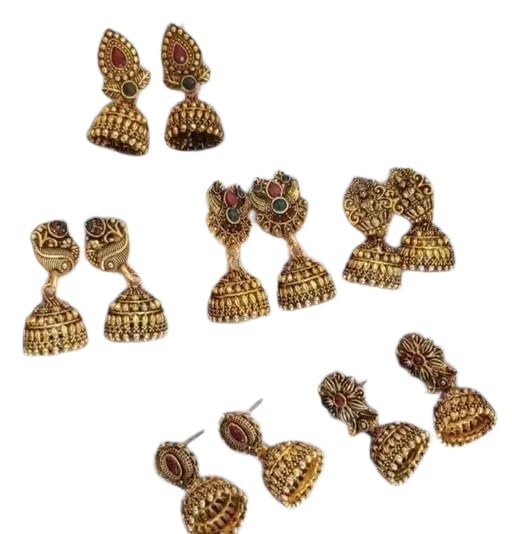 Dazzle Drop Combo ? Pack of 6 Jhumkas | Designed with Attention to Detail to Ensure Reliable Performance and Long-Lasting use. SH43-image-40