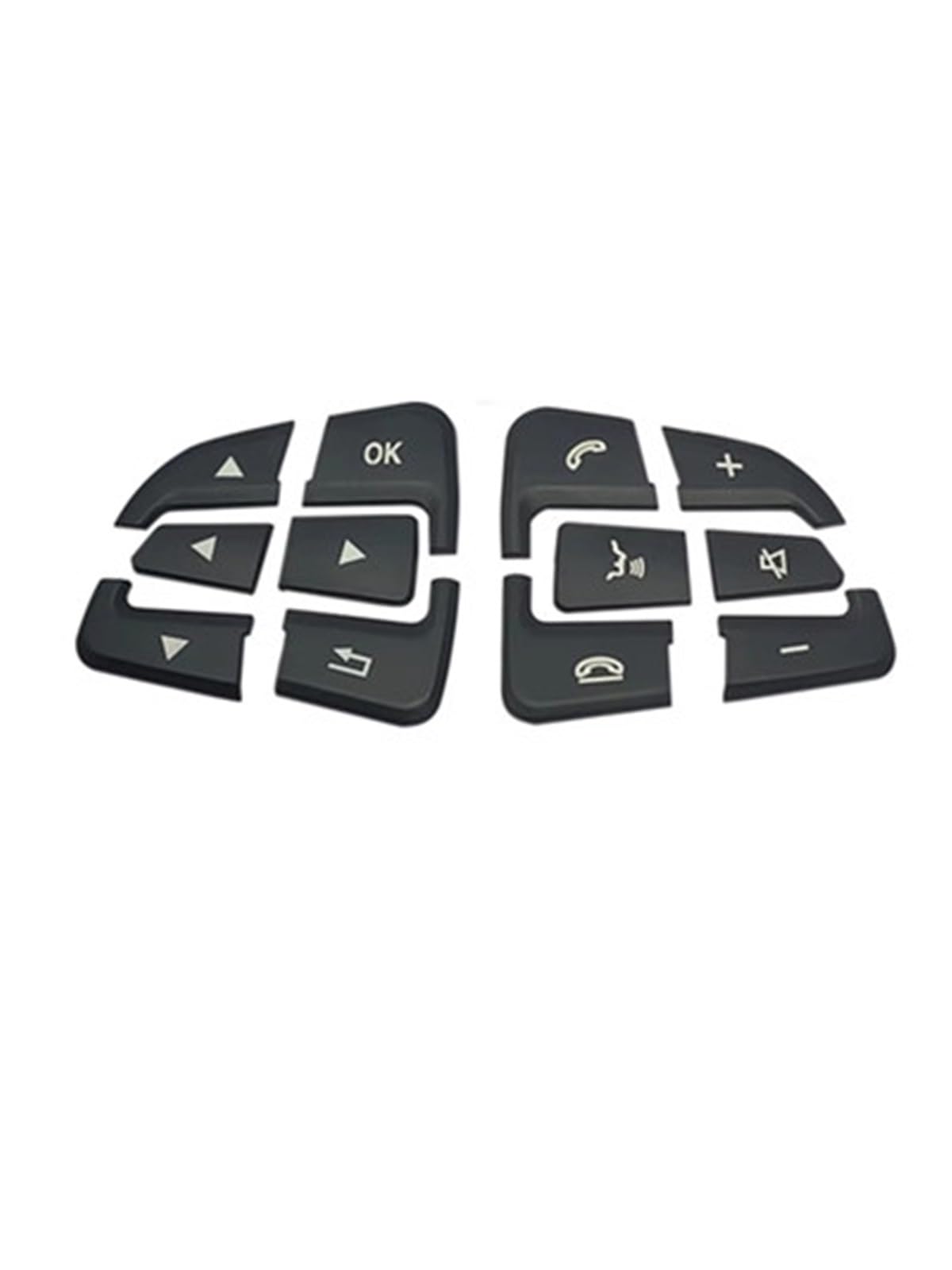 Button Trim Compatible with Benz A-Class B-Class GLA CLA GLS GLE CLS SL 2017 2018 Car Steering Wheel Button Cover Trim Lnner Decoration Sticker(Black)