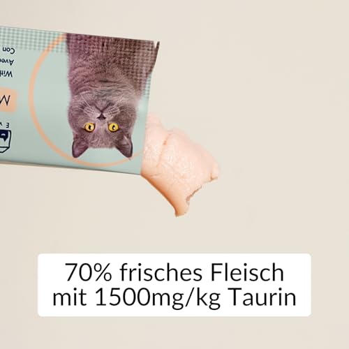 Schleckies mit 70% Fleisch & 1500mg/kg Taurin, getreidefrei & zuckerfrei für Allergiker, Gesunde Leckerlis für Katzen ohne schädliche Zusätze (Ultimate Sparbox 3x75g) – Bild 5