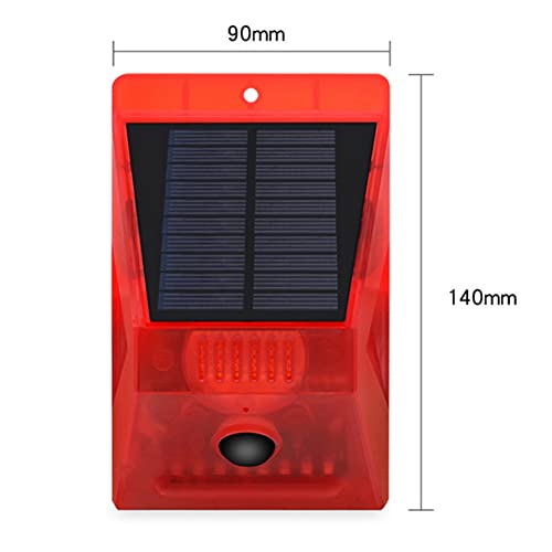 Aolyty Solar Warning Light With Motion Detector Remote Control, Ip65 Waterproof Solar Alarm Light 4 Work Modes 129Db Sound Security Siren Light For Home, Farm, Barn, Villa, Yard, Hacienda #TOP1