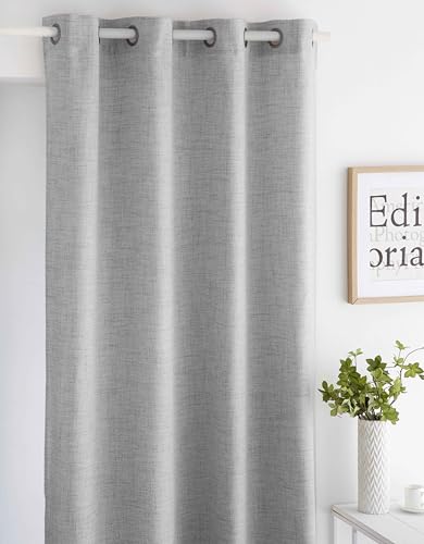 Fundeco - Cortina Salón - Color Gris - Medidas: 300x270-100% Poliéster (Alaia Gris)