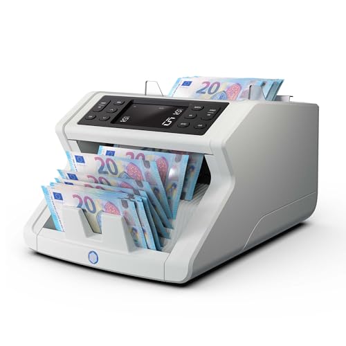 Safescan 2210 Contadora de bilhetes para notas classificadas, contador detetora de bilhetes falsos em 2 pontos, máquina de contar bilhetes classificados de todas as moedas