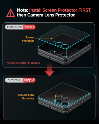 Spigen Camera Lens Protector for Galaxy Z Flip 8 / Galaxy Z Flip 7-2 Pack - image 8