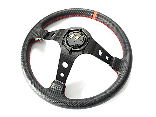 Amazon | ディープコーン ステアリング ドリフトハンドル 35Φ ブラック
