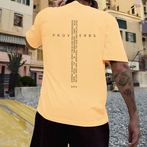 Image of Christian Shirts for Men Vintage Religious Cross Bible Verse T-Shirt Jesus Faith Tshirt Inspirational Graphic Tees