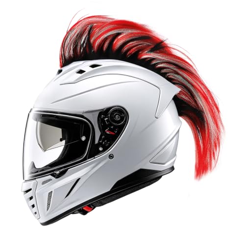 Mohawk para casco TINAYAUE pelo sintético reutilizable de quita y pon