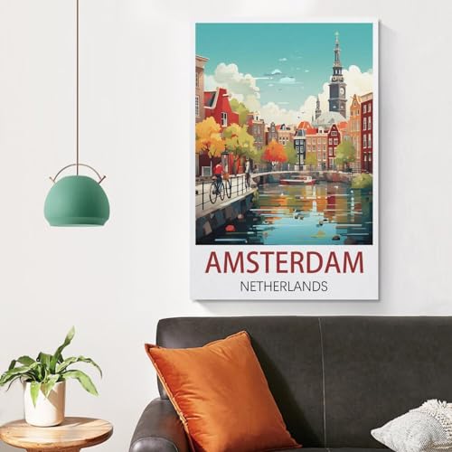 Décoration murale moderne chambre poster Amsterdam 50x75 - 4