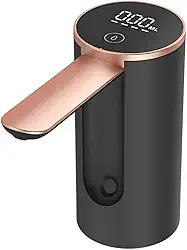 Bomba De Água Galão Recarregavel Dispensador Automático Display Digital e Botão Smart Touch Linha Premium - Vinwer (Preto)