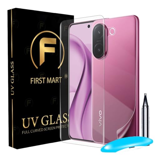 Image of FIRST MART Front & Back Tempered Glass for Vivo V60e and With Installation Kit | Edge to Edge Coverage | Militry-Grade Screen Guard & Back Nano Membrane | Clear