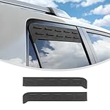 Linskip Aluminum Rear Window Vent Shades Compatible with 2010-2023 Toyota 4Runner, Louvered Rain Deflectors for Rear Door Windows, Exterior Accessories