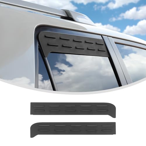 Linskip Aluminum Rear Window Vent Shades Compatible with 2010-2023 Toyota 4Runner, Louvered Rain Deflectors for Rear Door Windows, Exterior Accessories