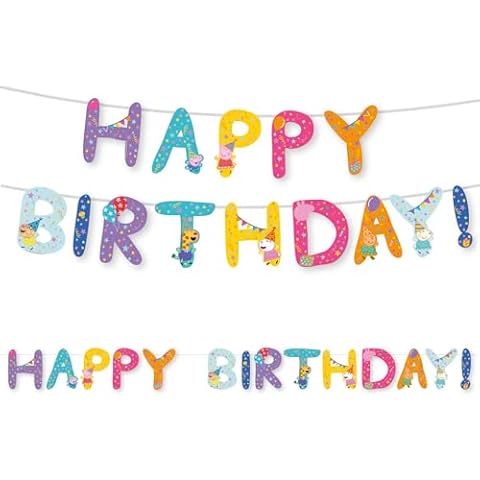 Amscan Peppa Pig Happy Birthday Banner Cover