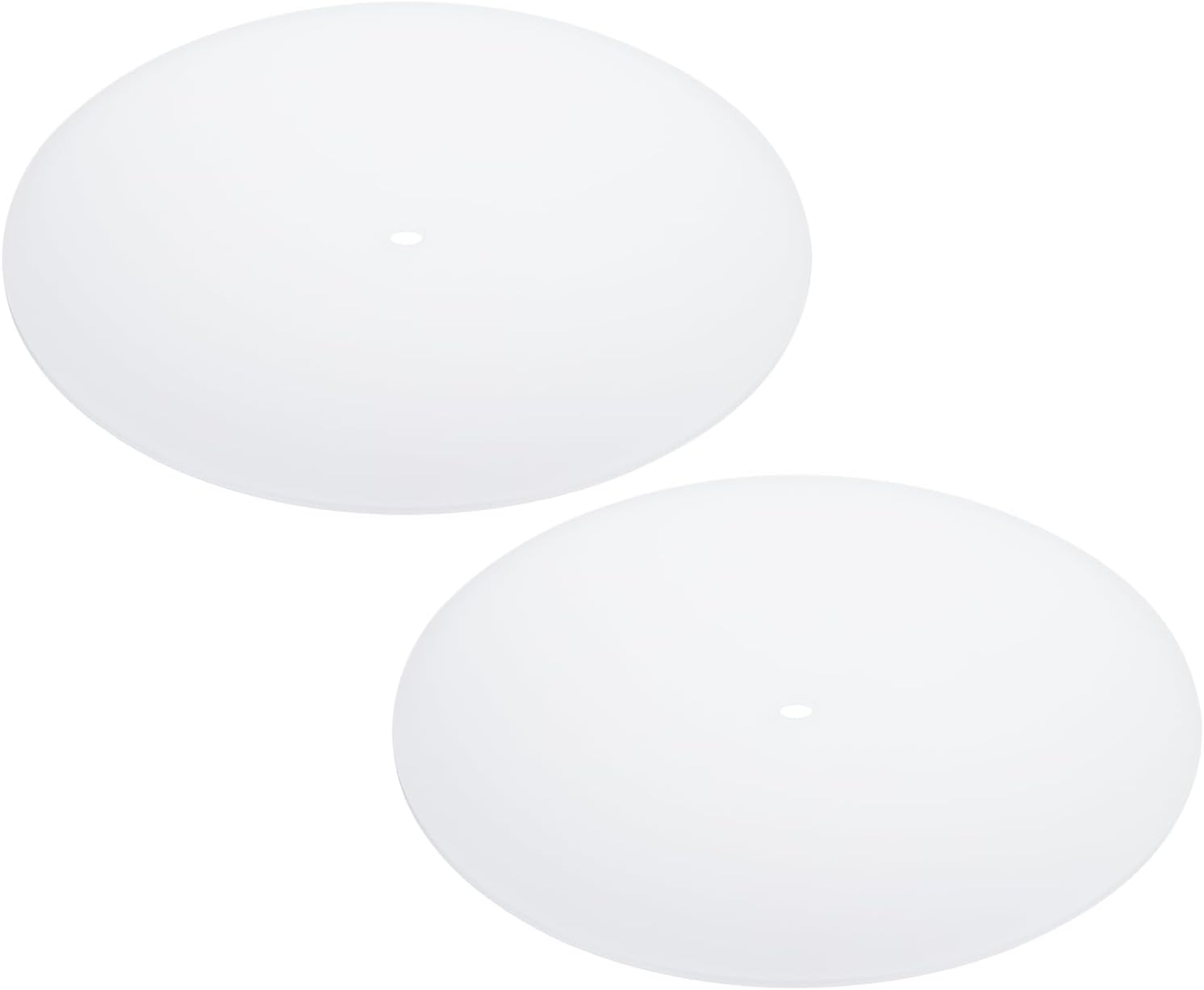 PATIKIL Lampshade Diffuser, 2 Pcs 13.5" Diameter with 3/8" Center Hole Round Diffuser 2mm Thick for Drum Lampshades Pendants Light Fits 14-16" Openings, Frosted White