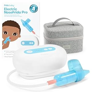 Frida Baby Electric NoseFrida Pro Nasal Aspirator for Baby, Hospital Grade Suction, Nose Sucker for Baby & Toddler, Nasal Aspirator for Congestion Relief, 5 Suction Levels, 2 Tips, Cordless with Case
