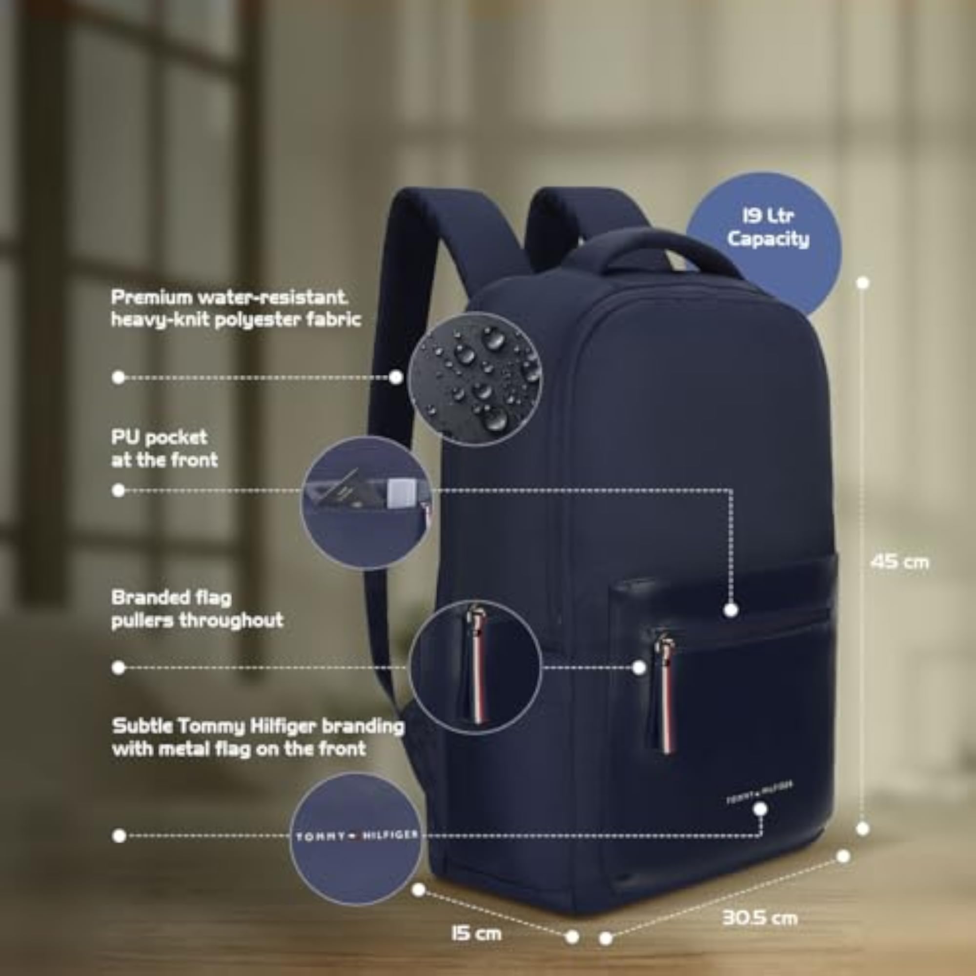 Laptop Backpack for Men & Women, Altus Navy Bagpack