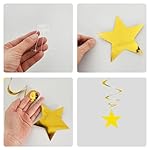 BEISHIDA Red Blue Gold Star Hanging Swirl Decorations, Birthday Hanging Party Supplies for Graduation Wedding Baby Shower Birthday Decorations,Pack of 15 - Image 2