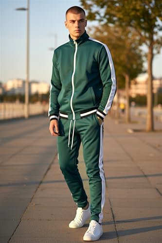 Image of SCREENSHOT-TRACK JACKET Mens Urban Hip Hop Premium Track Jacket - Slim Fit Side Taping Sportswear Urbanwear Streetwear Top