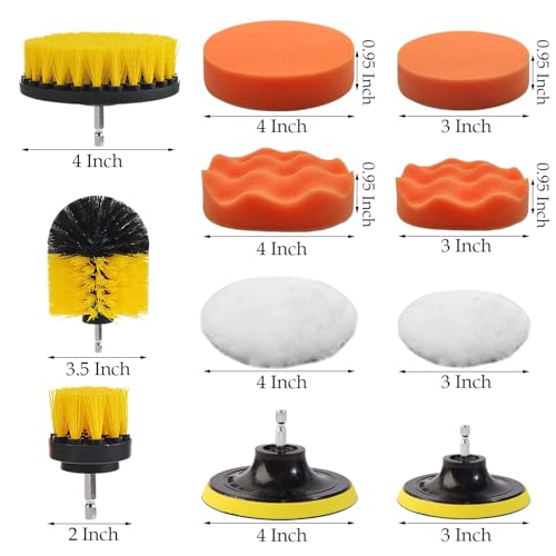 Yumzeco 25 teiliges Polieraufsatz Akkuschrauber Auto Politur Set Auto Reinigungsset mit...