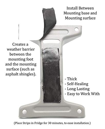 Pitch Pad Kit - Zinc - Grade 5 Steel Lag Bolts (6) And Mastic Pads (3) For Roof Antennas, Tv Mounts, Tripods, And Satellite Dish Installation #TOP1