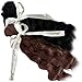 Doll Hair, 7.9 inch Doll Hair for Crafts, Curly Doll Hair for Rerooting, DIY Doll Wigs, Replacement Mohair for Reborn Doll Light Coffee