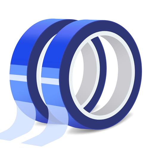 2 Rolls 20mm × 30m (98ft) Blue Sublimation Heat Transfer Tape for Press