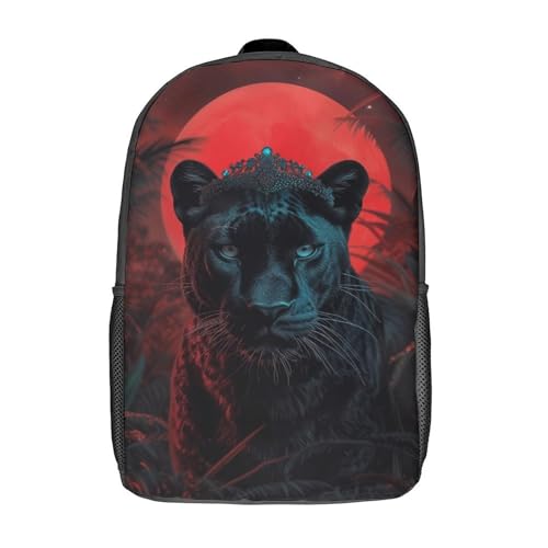 GQmoney Black Panther Backpack Kids School Bag Boys Cartoon 3D Print Students Schoolbag Laptop Daypack for Boys Girls 17inch