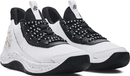 Under Armour - Unisex Curry 3Z7 Basketball Shoes, Color White (101), Size: 7 M US Mens / 8.5 M US Womens4