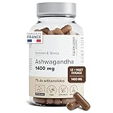 Ashwagandha 1400mg - Extra Fort : 7% Withanolides - Anti Stress & Sommeil - Ashwagandha Pure - 100 Gélules Végétales - Vegan - Beyond Elements