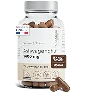 Ashwagandha1400mg-ExtraFort:7%Withanolides-AntiStress&Sommeil-AshwagandhaPure-10...