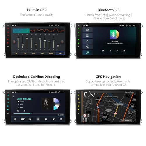 Image of XTRONS 9 inch Android 14 Car Stereo for Porsche Cayenne 2003-2010
