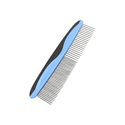 LaiEdua Pet Grooming Comb with Rounded Teeth Cover