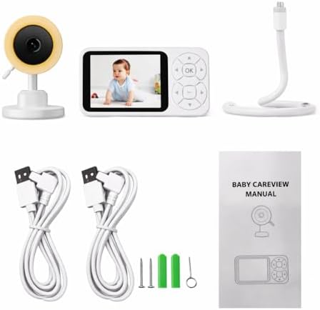 Monitor Para Bebê com Câmera 3,5" | Visão Noturna HD, Luz Noturna...