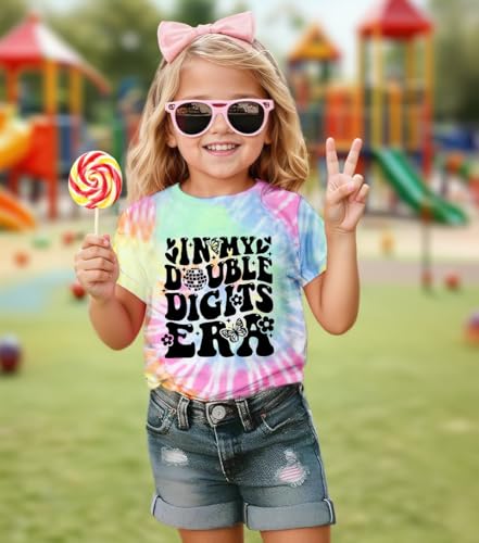 Image of in My Double Digits Era Shirt Girls Birthday Girl Shirt | 10 Birthday Shirt Girls 10th Birthday Gifts For Girls 10 Year Old Ten Party Tee Tops
