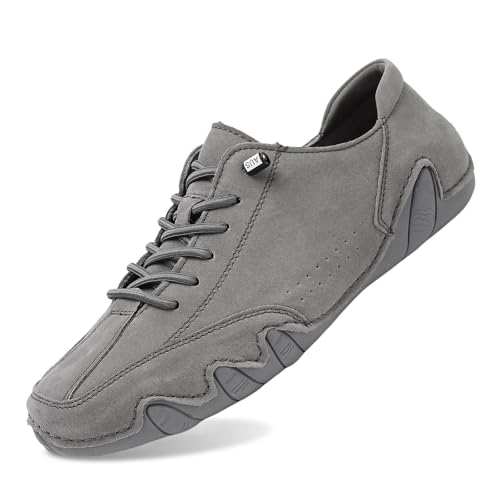 Zapatos descalzos de alpaca, para hombre y mujer, de piel de alpaca, botas de cowboy, zapatos descalzos, zapatos de trail running, gris, 50 EU