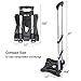 Sutekus Folding Hand Truck and Dolly 110-lbs Lightweight Portable Luggage Cart for School Travel Office Moving (Black)