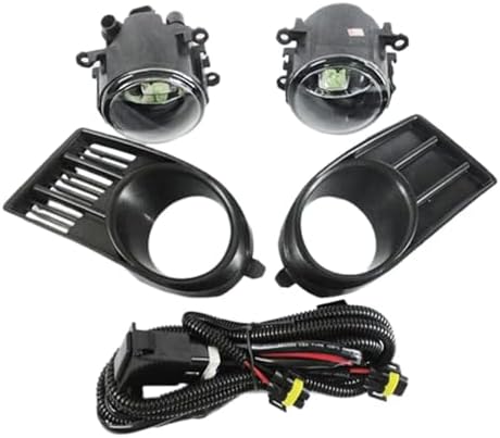 Compatible with Suzuki for Swift 2006 2007 2008 2009 2010 Car Front Bumper Fog Lights Fog Lamp Cover with Bulb H11 Switch Wire Bezel Car Fog Light Spare Parts