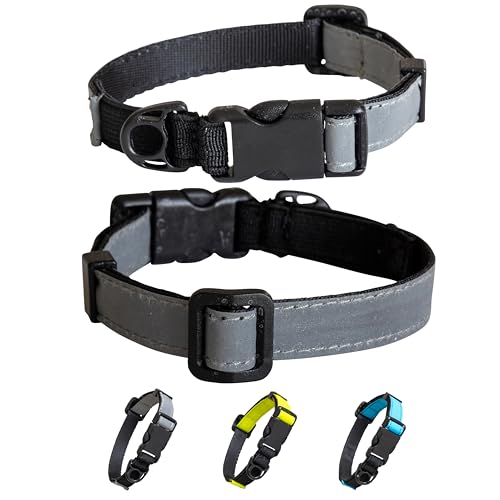 CatGoods Reflective Silver Stretch Cat Collar – Escape-Safe Alternative to